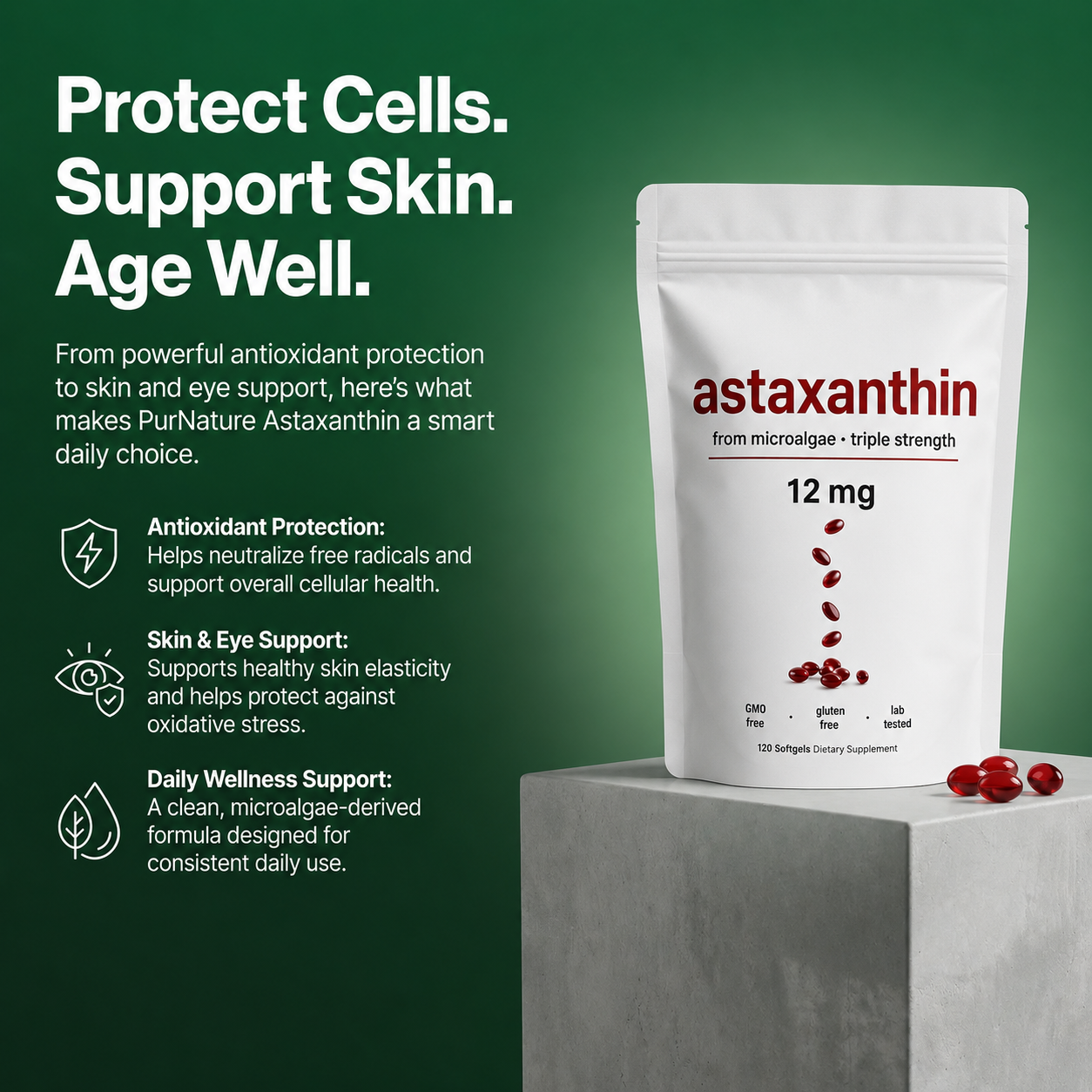 Astaxanthin 12mg (120 Softgels)