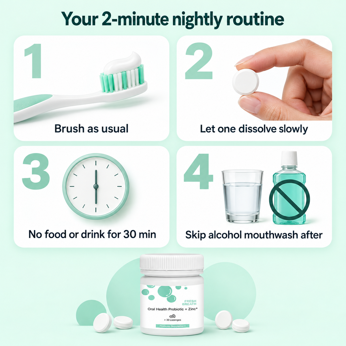 Nutrivive Fresh Breath Probiotic + Zinc