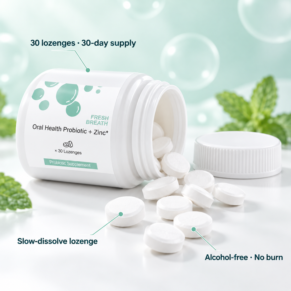 Nutrivive Fresh Breath Probiotic + Zinc