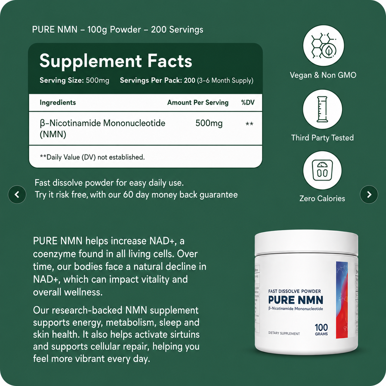 NMN Powder (3-Month Supply)