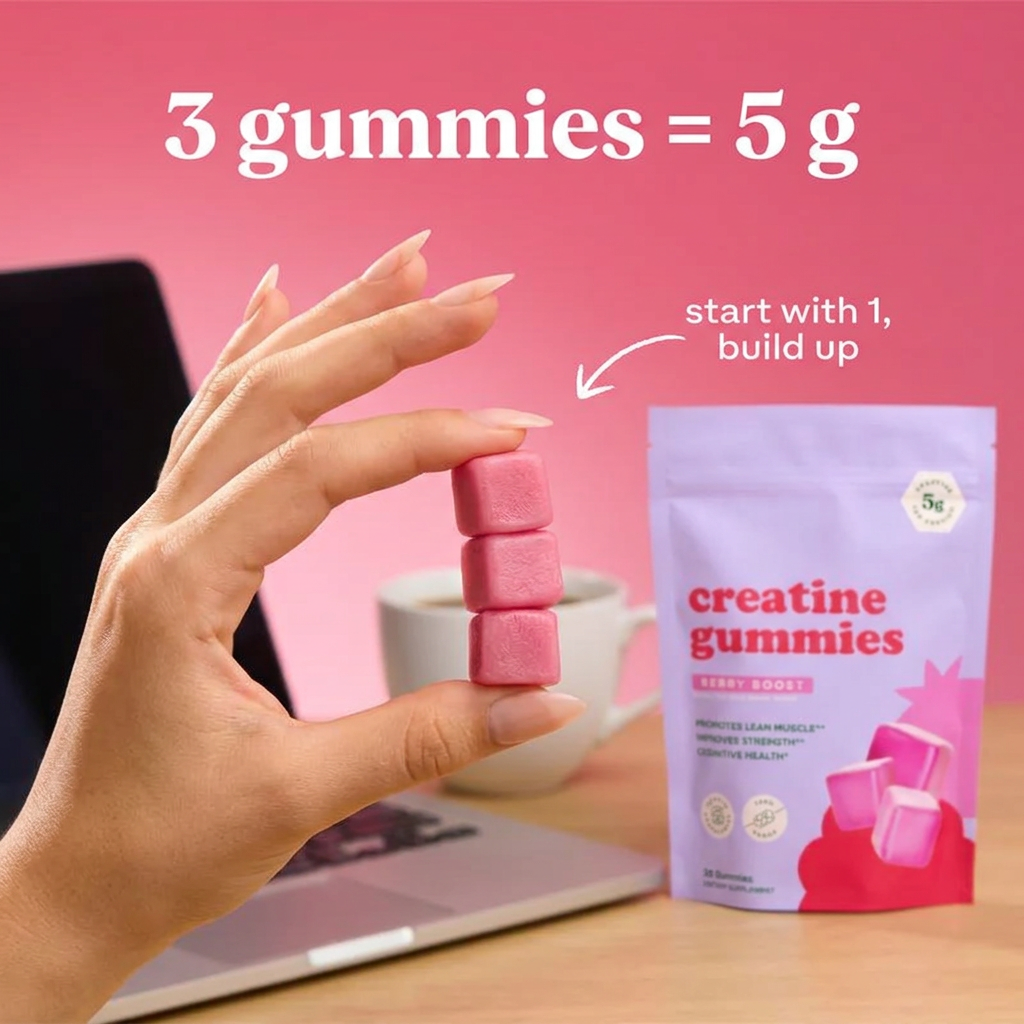 3 gummies equal 5 g creatine